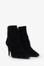 Prada Black Suede Pointed Toe Ankle Boots Size 37