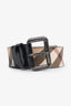 Beige/Black Check Belt Size 80