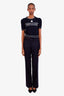 Stella McCartney Navy Wool Striped Trousers Size 42