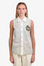 Pre-loved Chanel™ 2007 Grey Cashmere Embellished Top Size 42