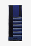 Missoni Blue/Black Wool Chevron Printed Scarf Mens