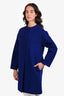 Theory Cobalt Blue Wool Cashmere Midi Coat Size P