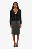 Max Mara Grey Wool Pencil Skirt Size 6