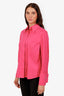 Escada Pink Crystal Button Down Shirt Size 42