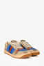 Gucci White/Blue/Orange Web Accent Screener Sneakers Size 10