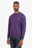 Acne Studios Purple Cotton Logo Crewneck Size XXS Mens