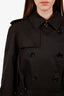 Burberry Black Kensington Belted Trench Coat Size 48