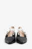 Christian Dior Black Leather J'Adior Slingback Heels Size 40