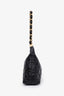 Pre-loved Chanel™ 24A Black Shiny Crumpled Lambskin Quilted Medium CC Funky Town Hobo