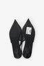 Valentino Black Mesh Vlogo Slingback Flats Size 39