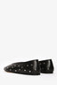 Le Monde Beryl Black Leather Studded 'Regency' Slipper Size 36.5