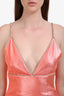 Area Pink Shimmery Crystal Embellishment Mini Dress Size M