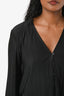 Samsoe Samsoe Black Ribbed 'Sauma' Blouse Size XS