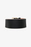 Louis Vuitton Black Leather Embossed Logo Belt