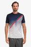 Givenchy Blue/White Logo Ombre T-Shirt Size L Men's