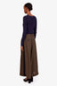 Sacai Navy Blue Rib Knit Dress with Skirt Overlay Size 3