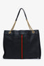 Gucci Black Leather Large Rajah Tote Bag With Pouch