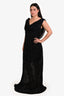 Reformation x Laura Harrier Black Velvet Semi Sheer Maxi Dress Size 18