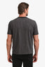 Balmain Black/Grey Monogram Cotton Crewneck T-Shirt Size S Mens