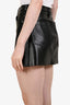 Frame Black Recycled Leather Mini Skirt Size 26