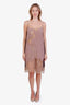 Dries Van Noten Pink Silk Lace Detailed Slip Dress Size 34