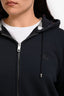 Burberry London Navy Blue Zip Up Hooded Sweater Size XL