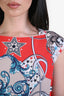 Versace Collection Multicolour Print Sleeveless Midi Dress Size 38