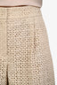 Theory Beige Embroidered Eyelet Shorts Size 2