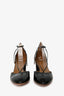 Aquazzura Black Patent Strappy Kitten Heels Size 38