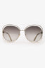 Chloe Silver Tone Metal Round Sunglasses