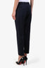 Fabiana Filippi Navy Wool Monili Pocket Detail Slim-Fit Trousers Size XS