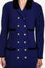 Pre-loved Chanel™ 1980's Purple/Black Velvet Coat Dress and Skirt Ensemble Size 42