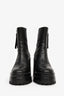 AGL Black Leather Platform Heeled Boots Size 39