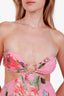 Rococo Sand Pink Floral Melinda Open Back Mini Dress Size L