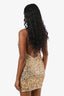 Patrizia Pepe Gold Sequin Mini Dress Size 0