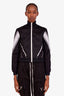 Gucci Black/White Interlocking G-embroidered Zip-up Sweatshirt Size XS