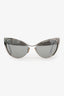 Tom Ford Silver Cat Eye Frame Mirrored Sunglasses