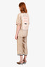 Gucci Cream Silk 'Maison de L'Amour' Logo Graphic Motif Pant Set Size 38