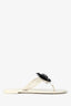 Pre-loved Chanel™ Beige Jelly Camellia Flower Thong Sandals Size 38