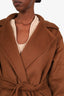 Max Mara Brown Cashmere Belted Jacket Size 6