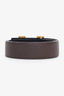 Hermès Black/Brown Reversible Leather Gold H Belt Size 75