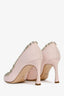 Christian Dior 2016 Pink Denim Flower Crystal Embellished 'Garland' Heels Size 38