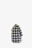 Pre-loved Chanel™ Blue Houndstooth Tweed Medium 19 Flap Bag
