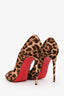 Christian Louboutin Leopard Print Ponyhair Heels Size 38.5