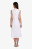 The Row Cotton Short Sleeve Twist Front Midi Dress Size S
