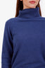 White + Warren Blue Cashmere Turtleneck Size XS