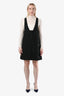 Chloe Black Button Down Sleeveless Layered Dress Size 36