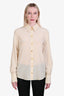 Gucci Cream Silk Button Down Shirt Size 42
