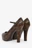 Louis Vuitton Monogram Platform Peep-Toe Heels Size 39
