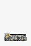 Christian Dior 2021 Navy Oblique Jacquard Saddle 'Lotus' Wallet